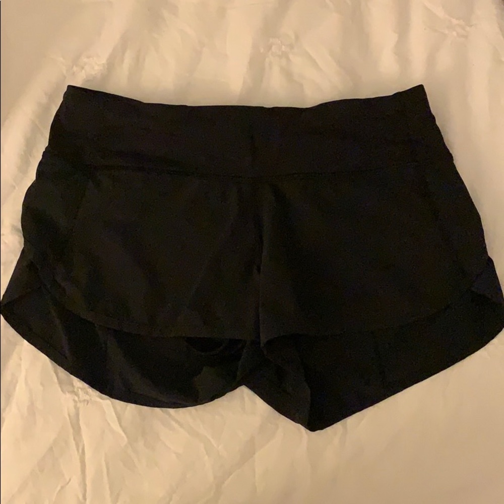 Black Lululemon speedy shorts